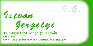 istvan gergelyi business card