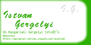 istvan gergelyi business card